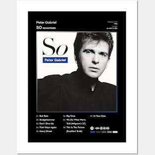 Peter Gabriel - So Tracklist Album Posters and Art